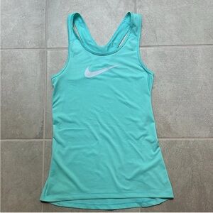 Nike Blue Fitted Sleeveless Tank Top